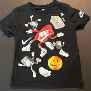 Nike Kids Black Tee with Fun Graphic